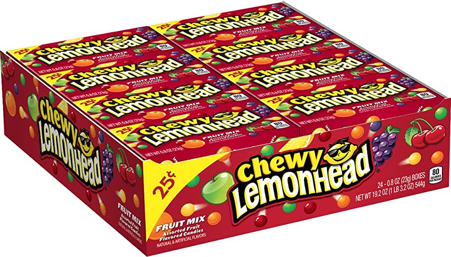 Chewy Lemonhead Fruitmix 0.8oz (Pack of 24)
