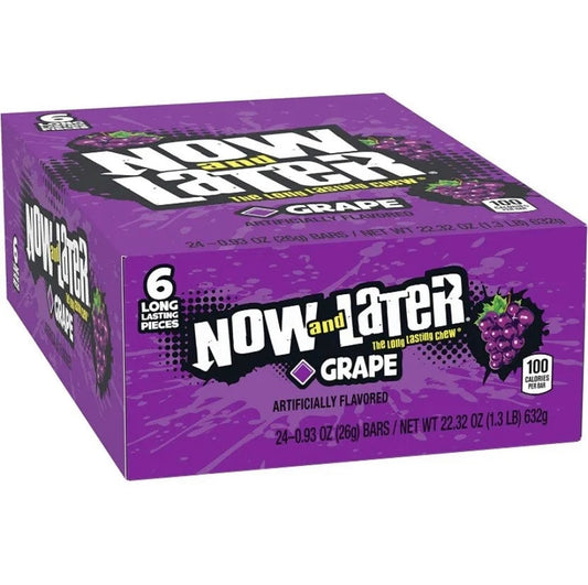 Now and Later Grape 0.93oz (Pack of 24)