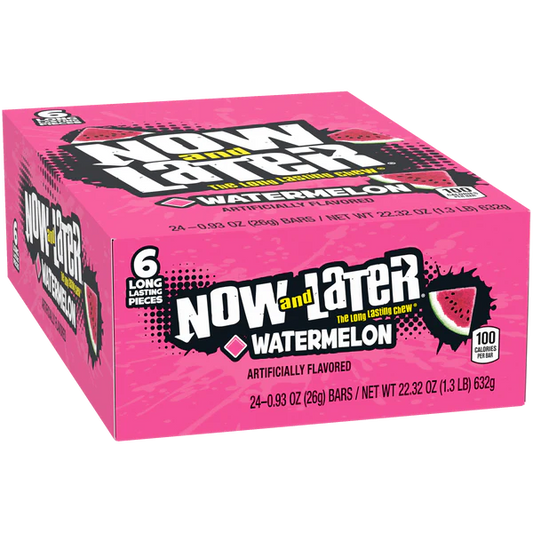 Now and Later Watermelon 0.93oz (Pack of 24)