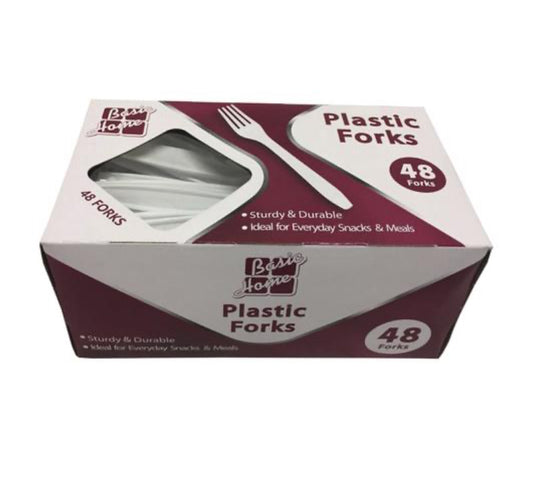 Basic Home Plastic Forks (Pack of 48)