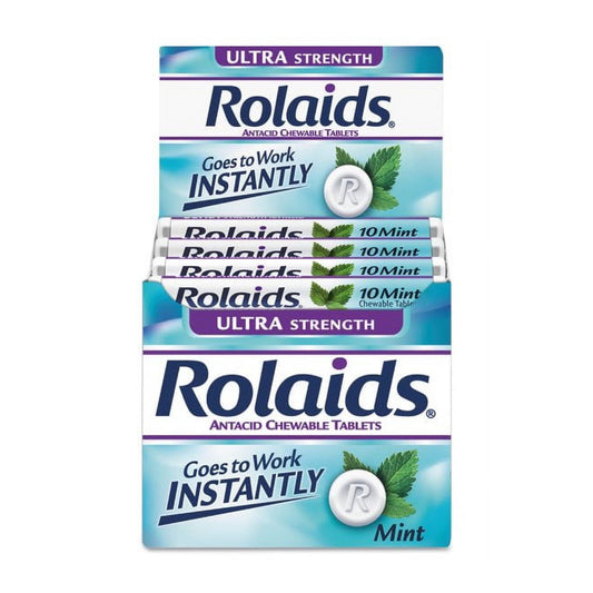 Rolaids Ultra Strength Mint 10 Piece 12 Count