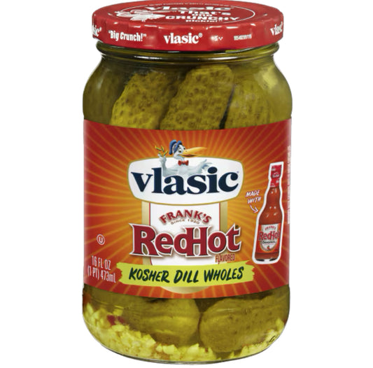 Vlasic RedHot Kosher Dill Wholes 16oz