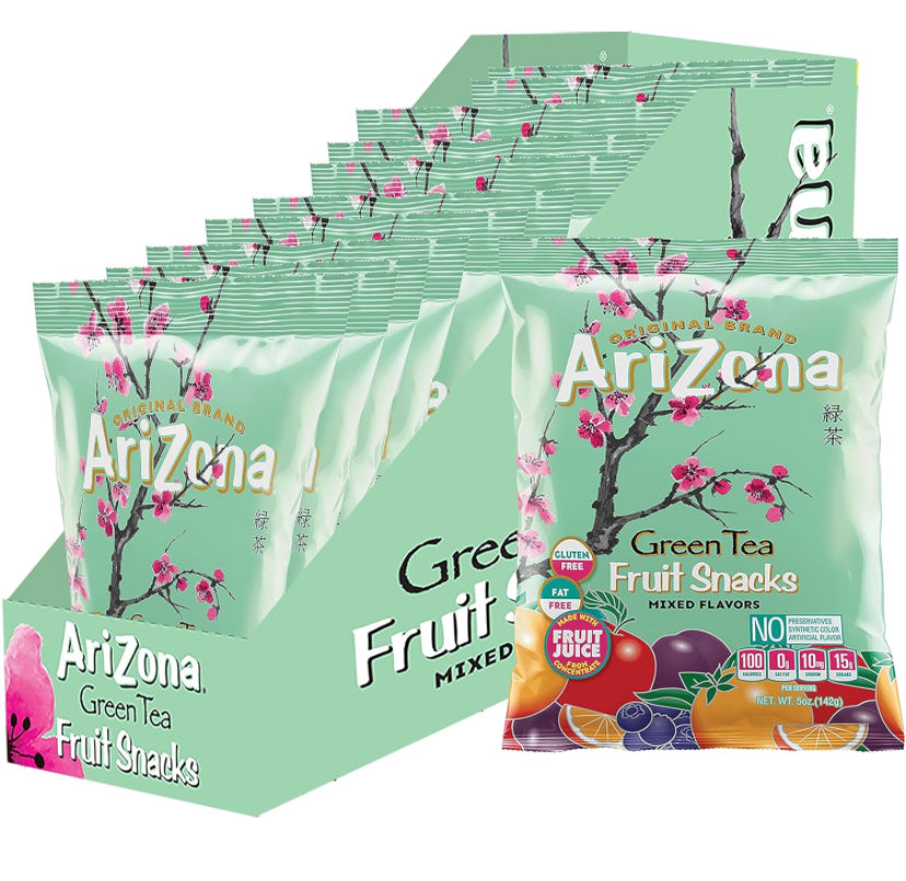 Arizona Fruit Snacks Green Tea 5oz (Pack of 12)