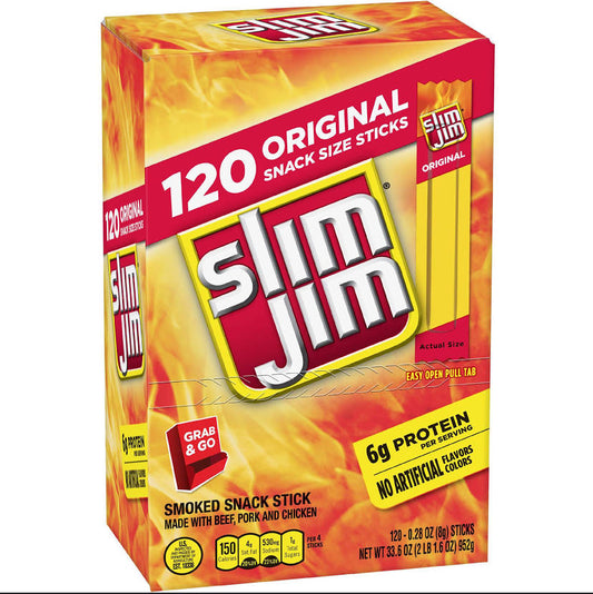 Slim Jim Original 0.28oz (Pack of 120)