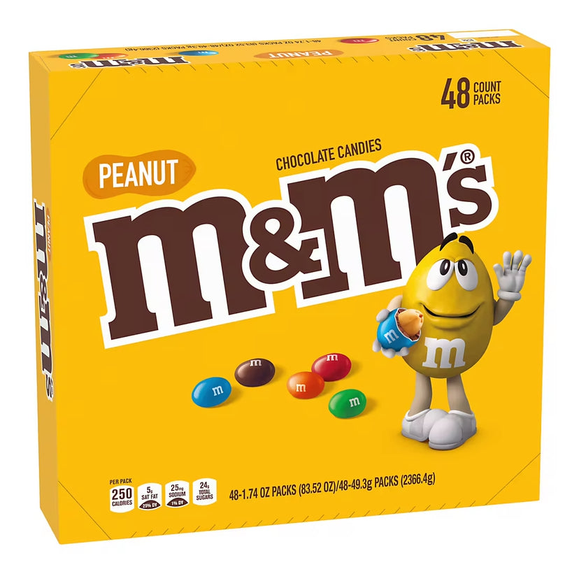 M&M’s Peanut 1.74oz 48 Count