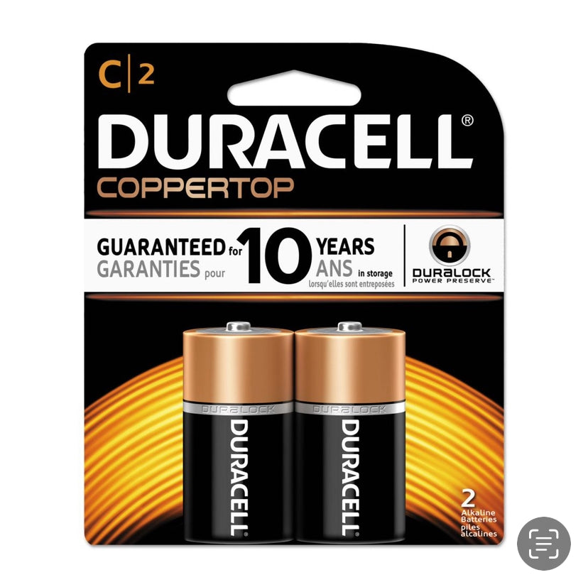 Duracell C Battery 2 Pack