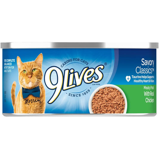 9Lives Cat Food With Real Chicken 5.5oz
