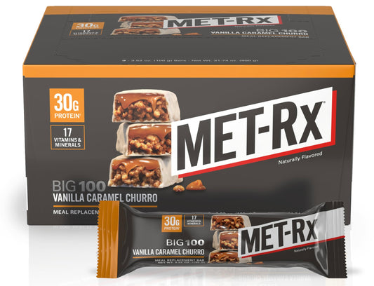 Met-Rx Big 100 Vanilla Caramel Churro 3.52oz (Pack of 9)