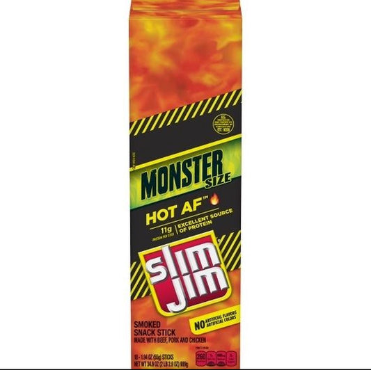 Slim Jim Monster Hot AF 1.94oz 18 Count