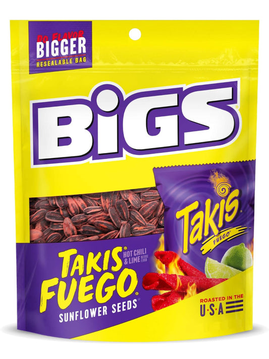 Bigs Sunflower Seeds Takis Fuego 5.35oz 12 Count
