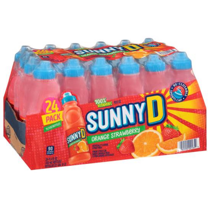 Sunny D Orange Strawberry 11.3oz 24 Count
