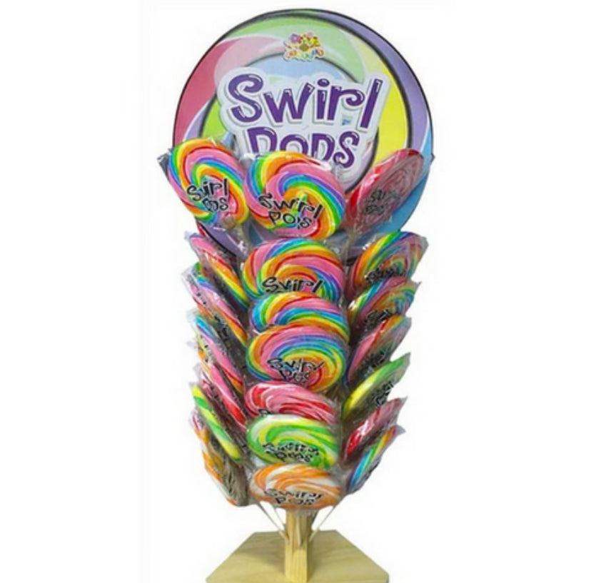 Swirl Pops on Wooden Tree Display 3oz 48 Count