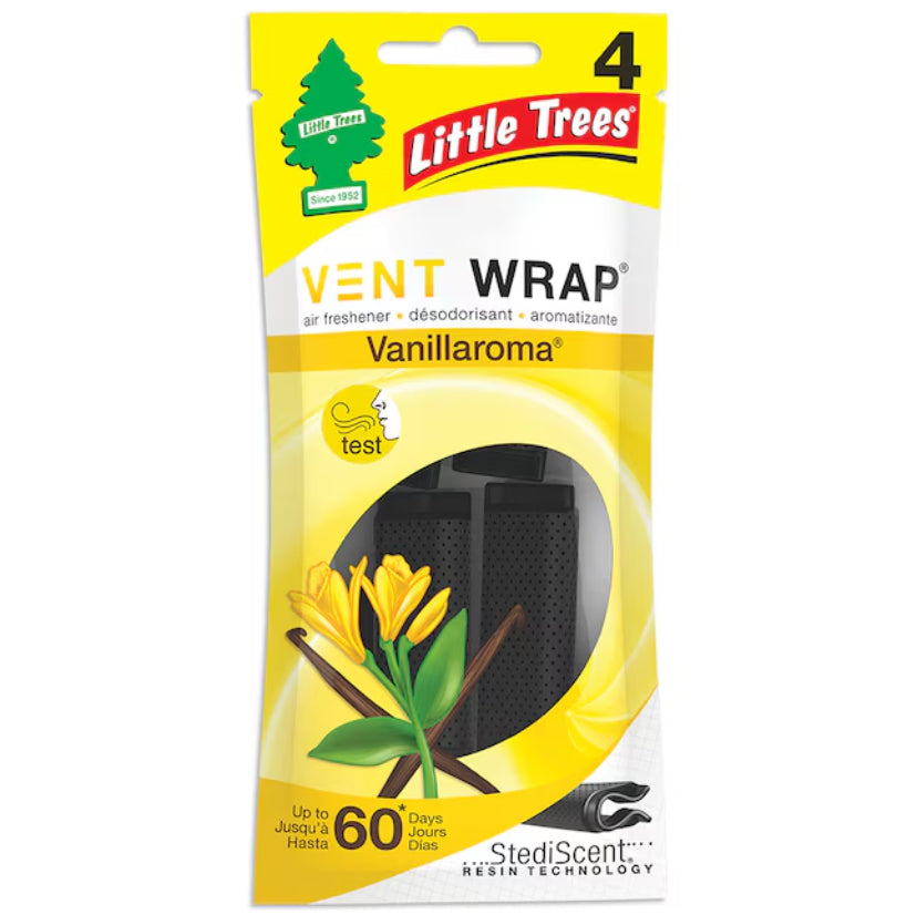 Little Trees Vent Wrap Vanillaroma 4 Count