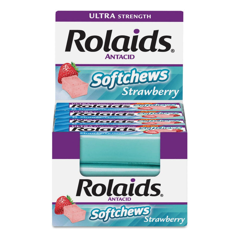 Rolaids Ultra Strength Softchews Strawberry 6 Piece 12 Count