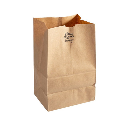 20lb Shorty Kraft FSC Brown Paper Bags (500 Count)
