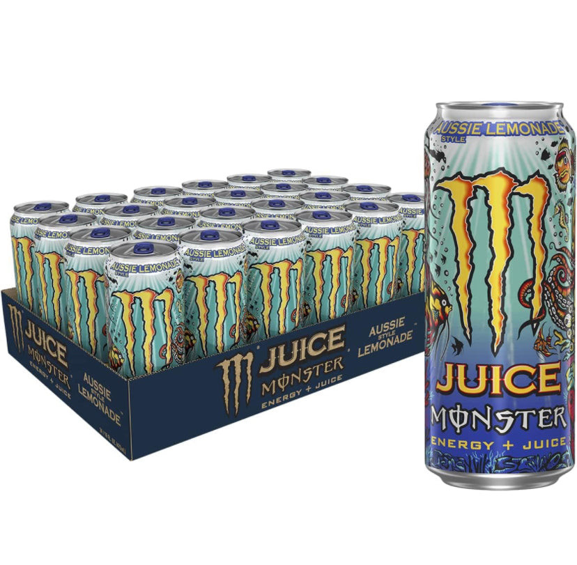Monster Energy Juice Aussie Lemonade 16oz 24 Count