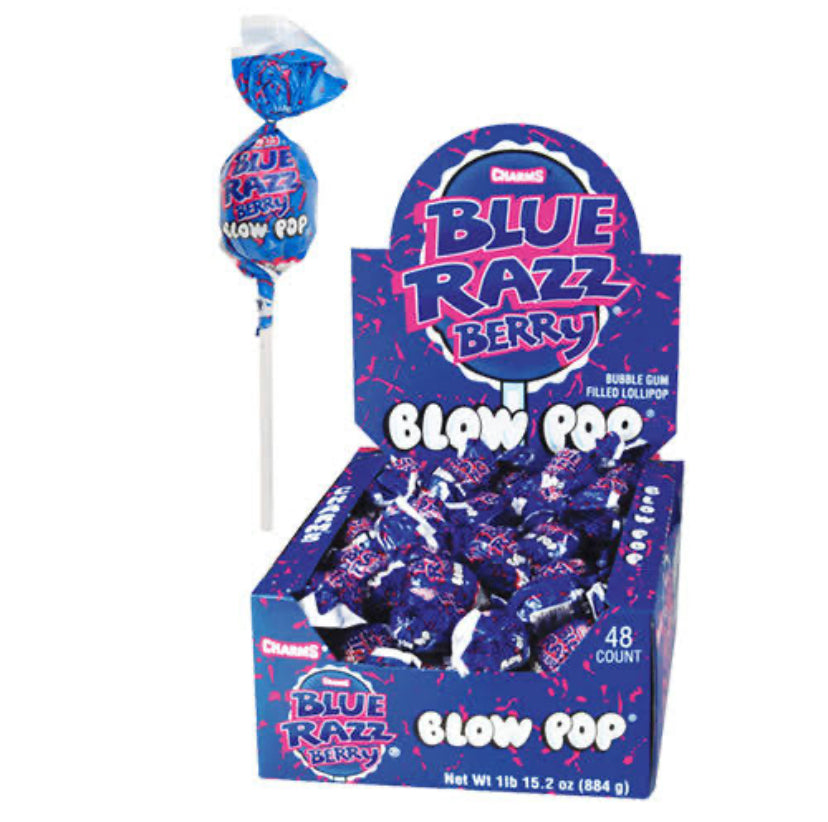 Charms Blue Razz Berry Blow Pops (48 Count)