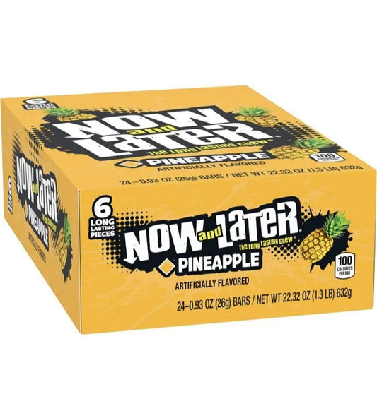 Now and Later Pineapple 0.93oz (Pack of 24)