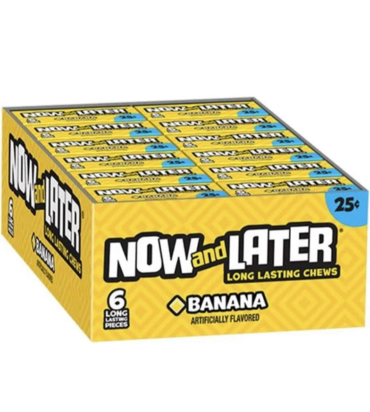Now and Later Banana 0.93oz (Pack of 24)