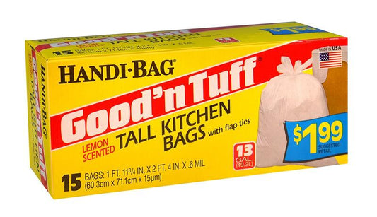 Good’N Tuff Tall Kitchen Bags 13gal (Pack of 15)