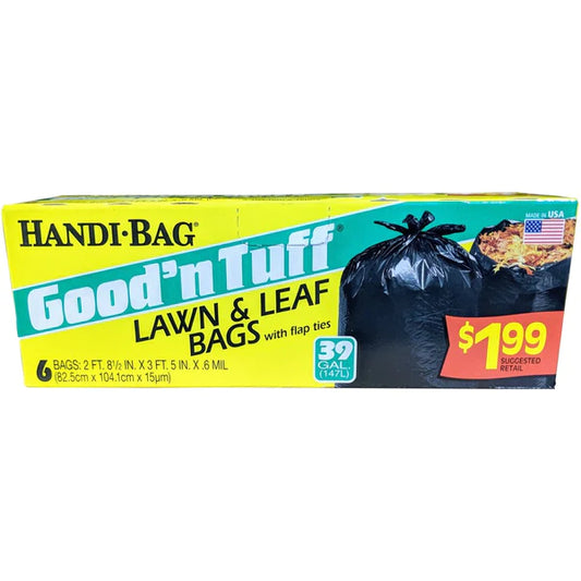 Good’N Tuff Lawn & Leaf Bags 39gal (Pack of 6)