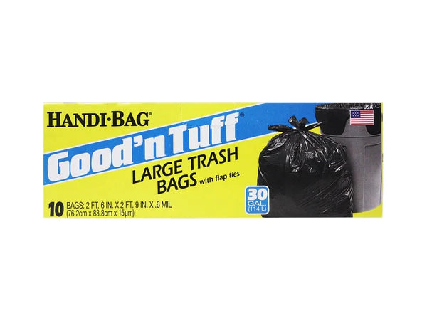 Good’N Tuff Large Trash Bags 30gal (Pack of 10)