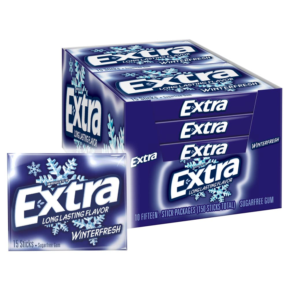 Extra Winterfresh Gum 15 Sticks (Pack of 10)