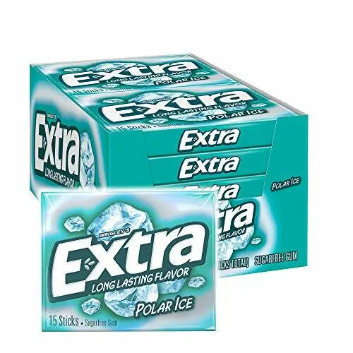 Extra Polar Ice Gum 15 Sticks (Pack of 10)