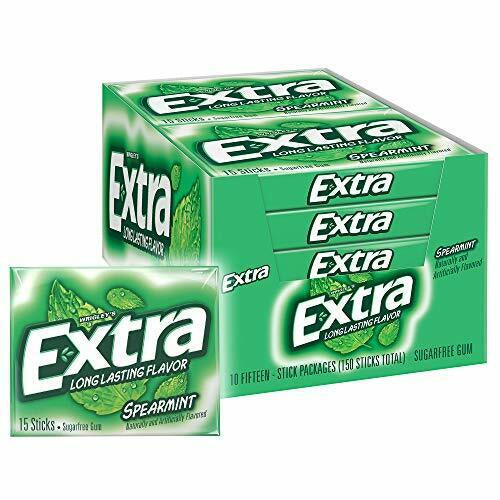 Extra Spearmint Gum 15 Sticks (Pack of 10)