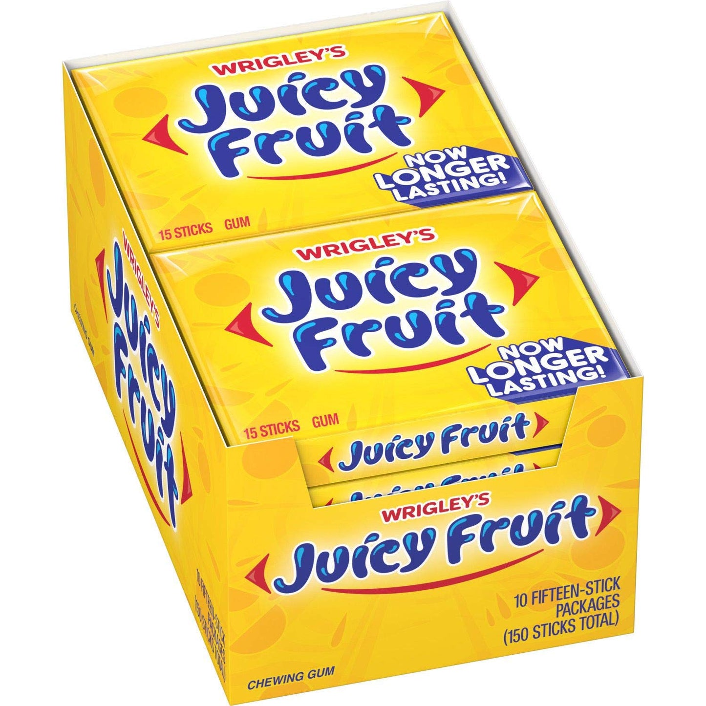 Wrigley’s Juicy Fruit Gum 15 Sticks (Pack of 10)