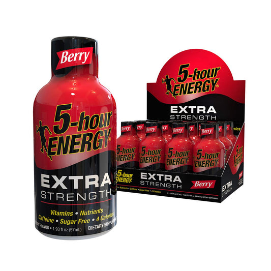 5-Hour Energy Extra Strength Shots Berry 1.93 fl oz (Pack of 12)