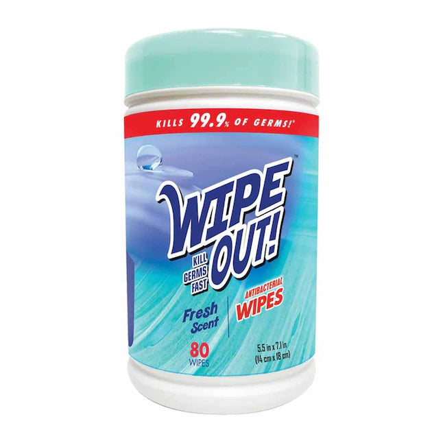 Wipe Out! Antibacterial Wipes Fresh Scent (Pack of 80)