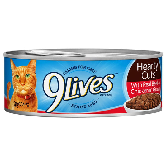 9Lives Cat Food With Real Beef & Chicken in Gravy 5.5oz