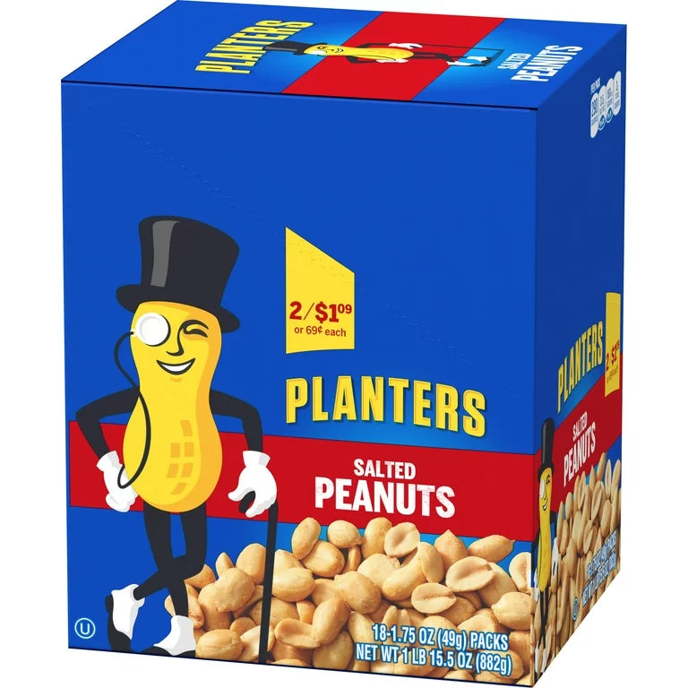 Planters Salted Peanuts 1.75oz (Pack of 18)