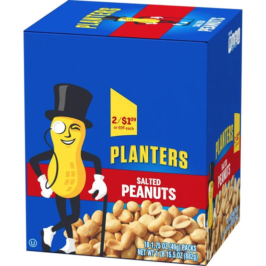 Planters Salted Peanuts 1.75oz (Pack of 18)