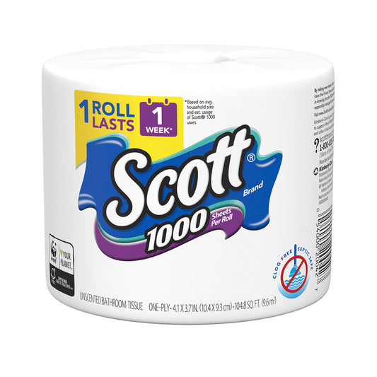 Scott Unscented Bath Tissue 1000 Sheets