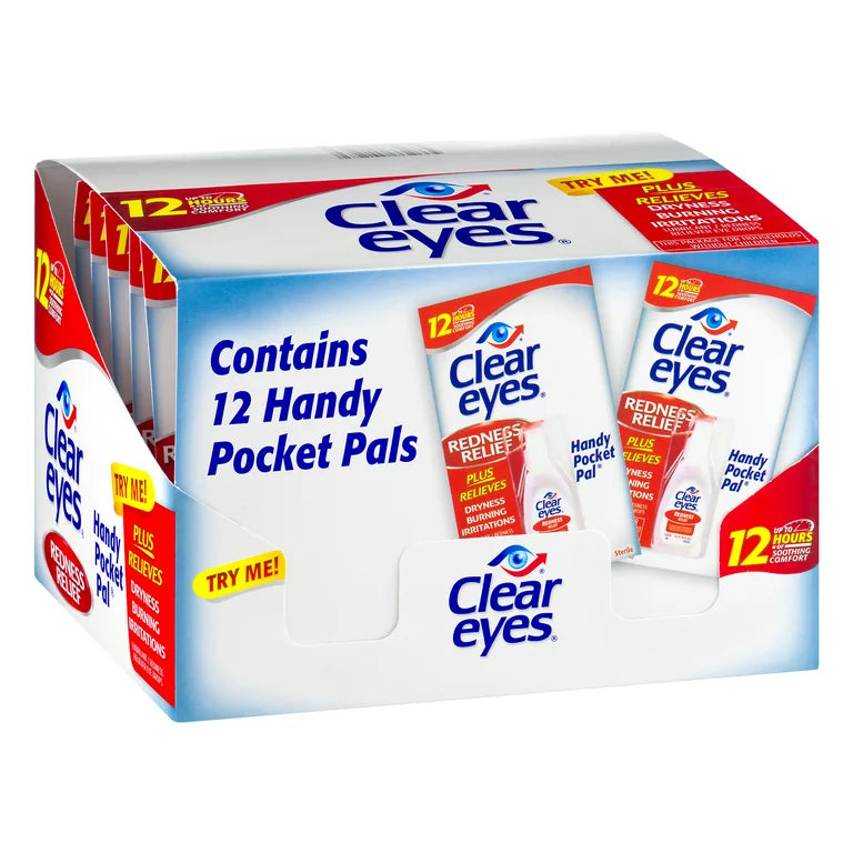 Clear Eyes Redness Relief Eye Drops 0.2oz (Pack of 12)