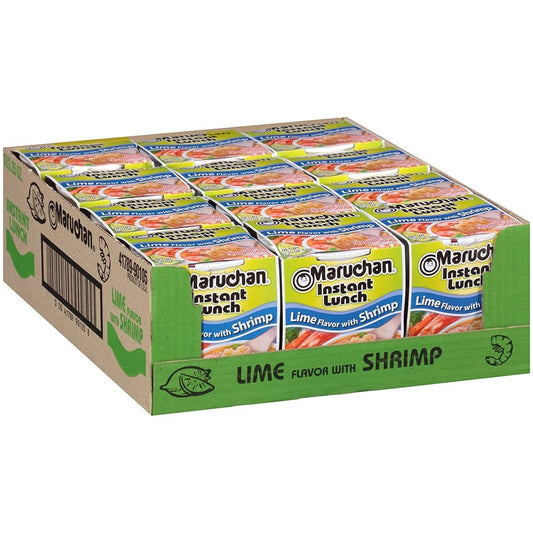Maruchan Instant Lunch Lime Flavor With Shrimp 2.25oz (Pack of 12)