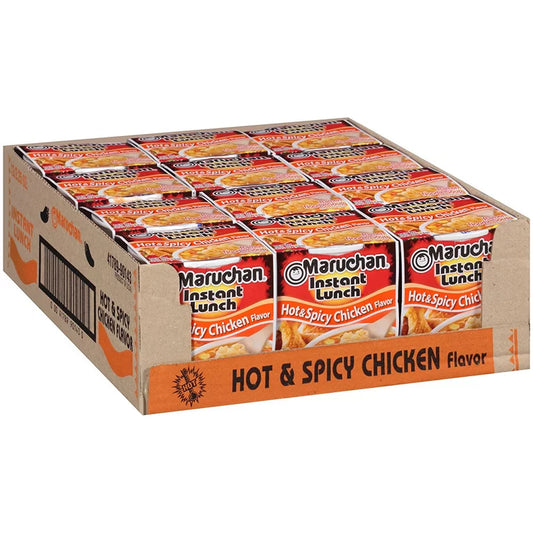 Maruchan Instant Lunch Hot & Spicy Chicken Flavor 2.25oz (Pack of 12)