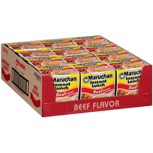 Maruchan Instant Lunch Beef Flavor 2.25oz (Pack of 12)
