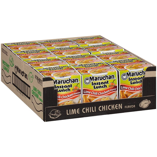 Maruchan Instant Lunch Lime Chili Chicken Flavor 2.25oz (Pack of 12)