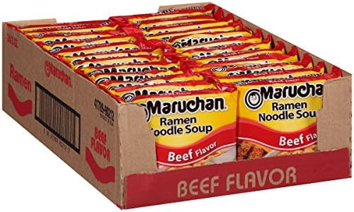 Maruchan Ramen Noodle Soup Beef Flavor 3oz (Pack of 24)