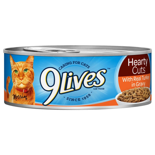 9Lives Cat Food With Real Turkey in Gravy 5.5oz