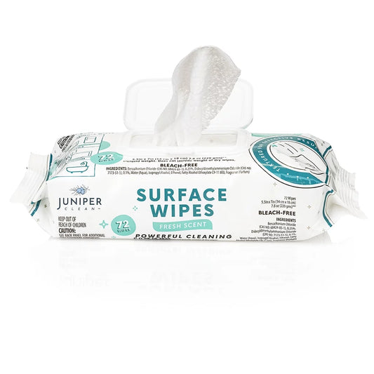Juniper Clean Bleach-Free Surface Wipes Fresh Scent (Pack of 72)
