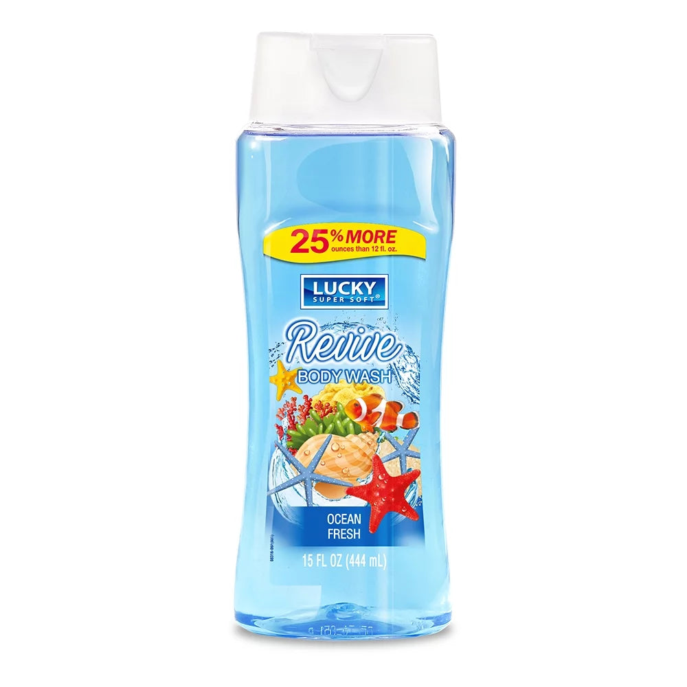 Lucky Super Soft Revive Body Wash Ocean Fresh 15fl oz