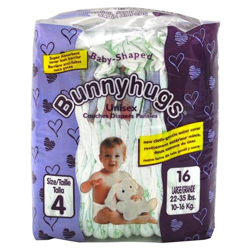 Bunnyhugs Unisex Diapers Large Size 4 (Pack of 16)