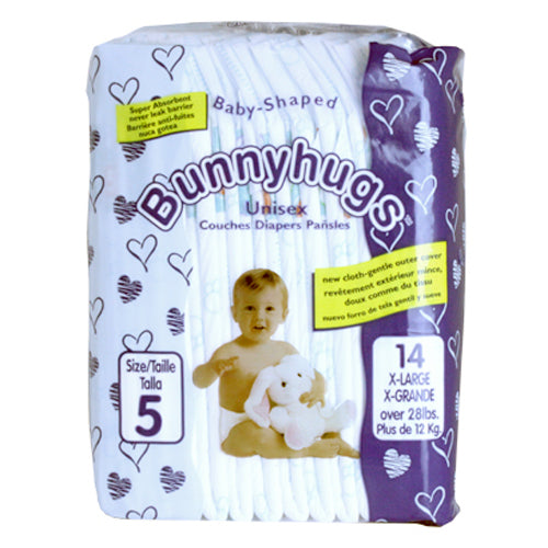 Bunnyhugs Unisex Diapers X-Large Size 5 (Pack of 14)