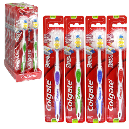 Colgate Classic Deep Clean Toothbrushes (Pack of 12)