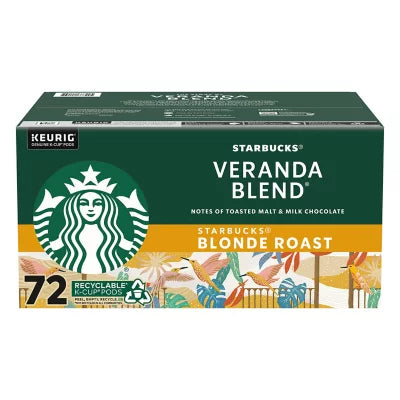Starbucks K-Cup Coffee Pods Veranda Blend (Pack of 72)