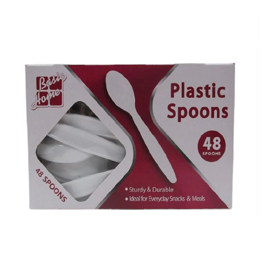 Basic Home Plastic Spoons (Pack of 48)